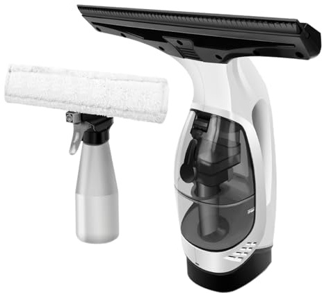Joygoodta Escobilla de Goma para Ventanas, Limpiador de Ventanas eléctrico inalámbrico, Herramienta limpiadora de Espejos con Acabado Brillante para duchas, Vidrio, encimeras, Herramienta de Limpieza