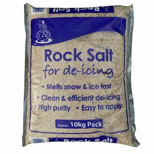 10kg Fast-Acting Pink-Brown Rock Salt Grit De-Icing – Effective Snow & Ice Melt for Paths, Driveways and Roads