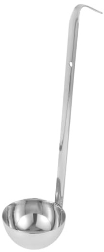 EXAOMBLE Cucharón de Acero Inoxidable Gancho y Cuchara Medidora para Control de Porciones, Utensilio para Cocina, Hornear y Servir en Hogar y Restaurante