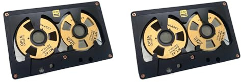 Tacdas 2X Cassetta Audio A Bobina, Cassetta da 50 Minuti, Nastro Vuoto, Bobina Bifacciale, Cava, Autocostruita