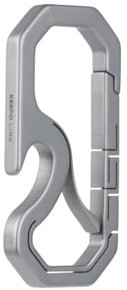 KEEPO LINK Mousqueton Porte-clés en Titane Multitool avec Ouvre-bouteille