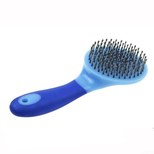 Peigne à crinière avec poignée en caoutchouc pour toilettage équin, outil de toilettage pour crinière de cheval et queue de cheval, poignée antidérapante, démêlage efficace, facile à nettoyer (taille