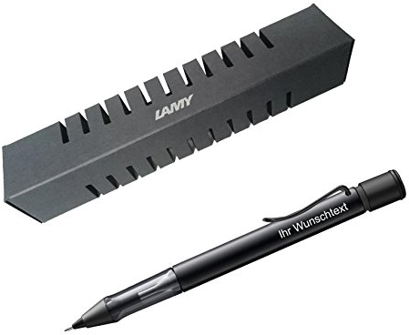 Lamy Druckbleistift Al-star Modell 171, inkl. Laser-Gravur, Farbe schwarz (black)