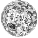 PIERCINGLINE Sfera a vite universale | Cristalli + EPOXY | Accessori per piercing sfera di ricambio | Colore e dimensioni a scelta, Acciaio chirurgico 316L/resina epossidica