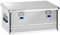 hünersdorff 452150 Boîte professionnelle en aluminium 48 l, étanche, avec joint en caoutchouc, légère, stable, poignées pliantes, préparation pour serrures, couleur : argent