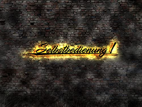 Manufaktur MV Leuchtschild Selbstbedienung Schild Gastro Tafel Tischschild keine Aufkleber theke neon sign Blechschild
