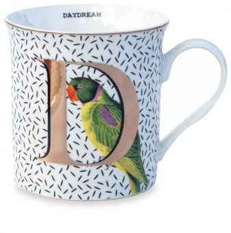 YVONNE ELLEN The Gold Edition - Tazza con lettera D dell'alfabeto