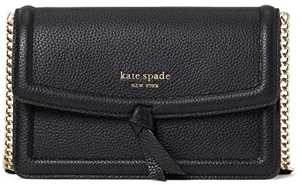 kate spade new york womens In the Garden Embossed Pebbled Leather Coin Card Case Wristlet, Black, One Size