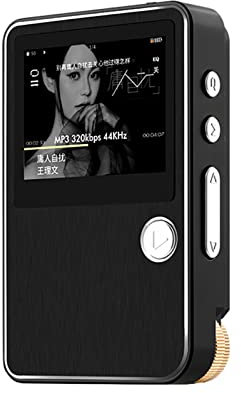 ZXNQ Lecteur de Musique HiFi Lecteur MP3 Carte de Voiture Musique sans Perte baladeur de décodage Dur de Haute qualité, Aucune capacité de mémoire, Prise en Charge de 32 go,Noir