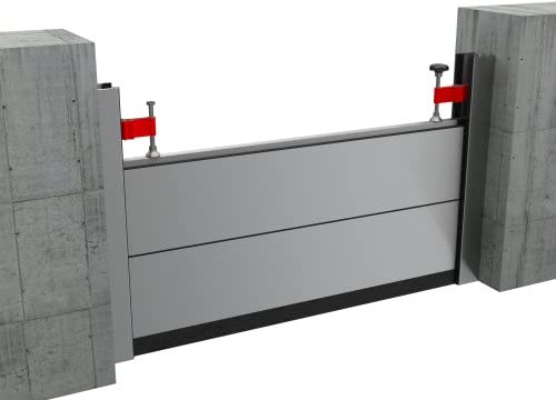 Loidhold Hochwasserschutz Aluminium Dammbalkensystem vormontiert inkl. Montagekit komplett (Breite: 120 cm Höhe: 40 cm)
