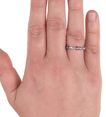 Labradorit Ring - Stretch Ring - elastischer Perlenring - Stapelring Handmade