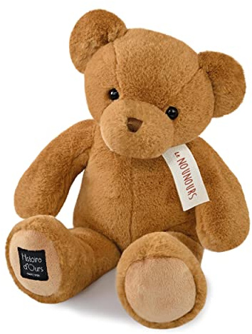 Histoire d'Ours - Grande Peluche Ours - Le Nounours - Noisette - 40 cm - Grosse Peluche Super Douce à Caliner pour les Enfants - Idée Cadeau de Naissance Bébé, Noël et Anniversaire - HO3227