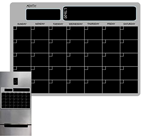 delr Kühlschrank | Monatsplaner A3, magnetischer Kalender für Kühlschrank trocken abwischbar | Whiteboard-Planer, wiederverwendbar, 41,9 x 30 cm