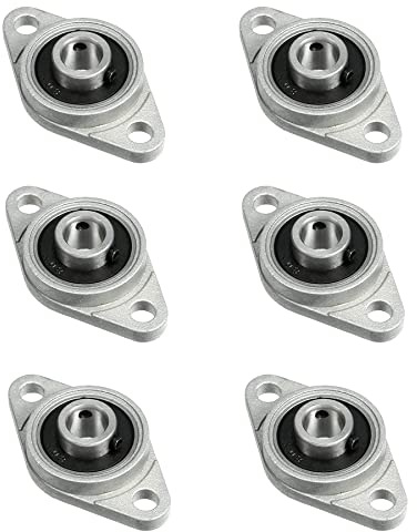 6PCs KFL08 8mm Mounted Flange Block Bearings Self Aligning Zinc Aluminum Alloy Support Pillow Block Bearing