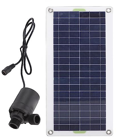 Kit Pompa Acqua Solare - Pompa Sommersa con Flusso Regolabile, Pannello Solare DC12V 30 Watt Per Fontana Alimentata dal Sole, Aerazione dello Stagno, Coltura Idroponica, Acquacoltura