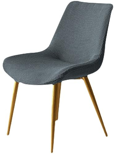 VELYTA Stuhlhussen,Schonbezug für Schalenstühle, Esszimmerstuhlbezüge, Dehnbare, abnehmbare Lounge-Eckstuhlbezüge ohne Armlehnen für Esszimmer, Küche, Schlafzimmer-Dark Gray||4pcs