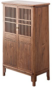 MOOWI Weinschrank Weinschrank aus Holz im chinesischen Stil, for Zuhause, Küche, Lagerschrank, einfache Lagerung, Wein-Bar-Schrank, Doppeltür-Weinlagerschrank Barschrank (Color : A)