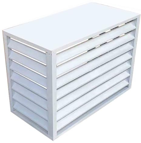 pflanzenständerAbdeckung Klimaanlage Außengerät, Aluminiumlegierung Klimaanlage Außenrahmen Schutzhülle, Klimaanlage Zaun Bildschirm Blumenregal Fensterläden, geeignet für den Außenbereich,