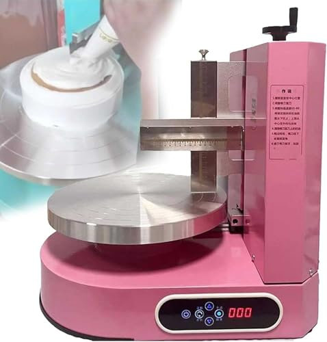 Cake Icing Machine Portable Adjustable Cake Decorating Smoothing Tool - Automatic Cake Coating Smoother & Scraping Machine - Ideal for Baking & Birthdays