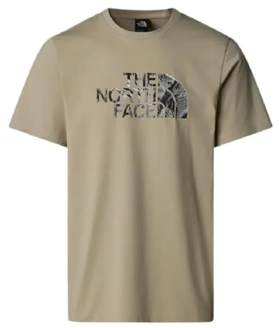 The North Face NF0A8A3W9IT1 M S/S Easy Tee Graphic INFILL Sweatshirt Herren Clay Grey/TNF Black 3D Größe M