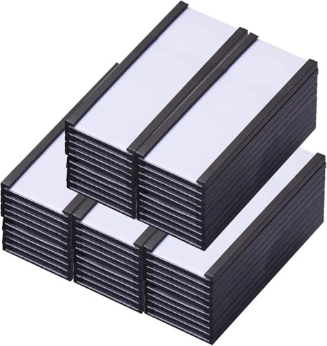 Magnet C-Profil Magnetische Etikettenhalter für Labels Etiketten mit Schutzfolie Breite 40 mm x Länge 50 mm - 50 Stück