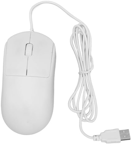 Ailgely Souris Optique Filaire 1200DPI Ergonomique USB Plug and Play pour Ordinateurs Portables Ordinateur de Bureau (Blanc)