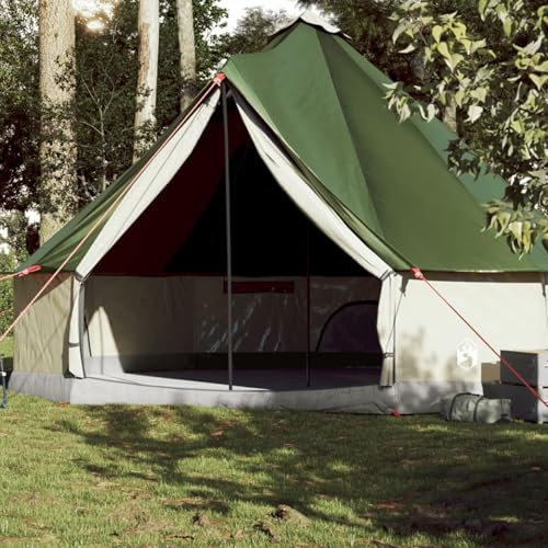 Xichuzi Tipi-Familienzelt 10 Personen Grün Wasserdicht, Caming Zelt, Camping Tents, Camping-Zelt - 94594