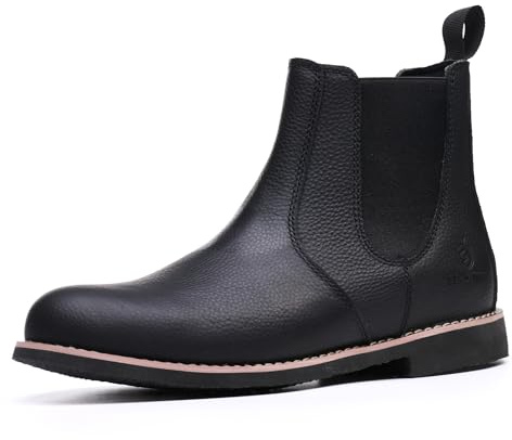 SL-Saint Bottes de Chelsea Classiques Faites à La Main Pour Hommes, en Cuir de Vache Véritable, à Enfiler