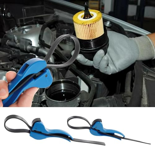 Foppla Bandschlüssel Set Gummi Rohrzange 52cm&62cm verstellbares Ölfilter Bandschlüssel Set, Universal Ölfilterschlüssel für Flasche, Spülbecke, Ölfilter, Duschköpfe (Blau)