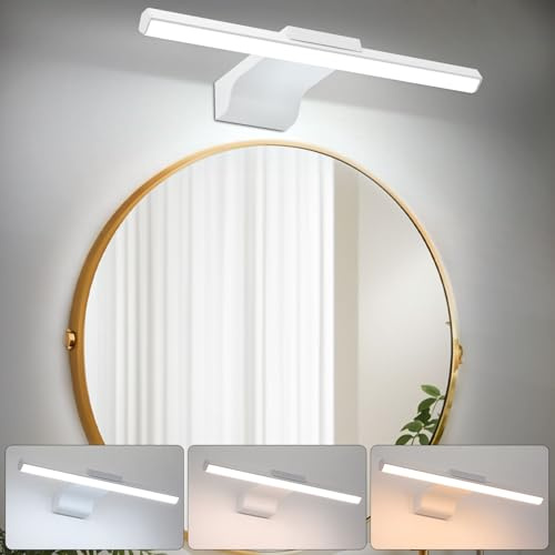 ENCOFT 40cm Bathroom Mirror Light with Switch IP44 Rated 3 Colour Temperature Picture Wall Light 8W Over Mirror Bathroom Lights for Vanity Bedroom Living Room
