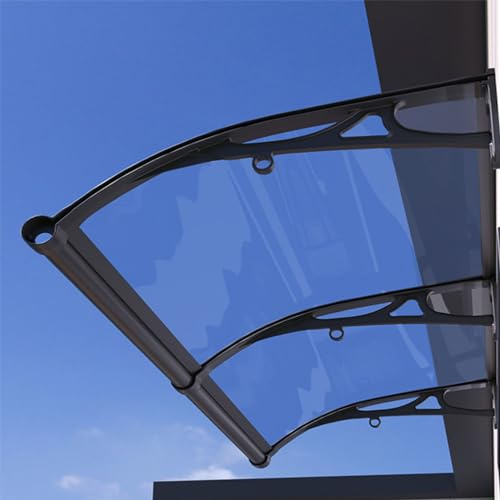 Waterproof Outdoor Door Canopy with Polycarbonate Roof Cover Soundproofing Rain and Snow Protection Window Canopy (39inX126in)