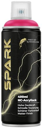 SPARK Sprühdose 400ml – Matte Sprühfarbe für Künstler, DIY, Modellbau & Möbel – Hohe Deckkraft, schnelltrocknende Spraydose - Telemagenta