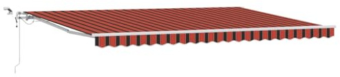 vidaXL Toldo retráctil Naranja y Marrón 500 x 300 cm Poliéster