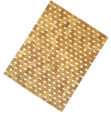 SUPVOX Alfombra Antideslizante De Bambú Natural para Baño y Hogar 60x40 Cm, Felpudo Absorbente para Entrada y Balcón, Resistente Al Agua y Fácil Limpieza