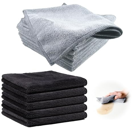 Joysuelly 10 Stück Mikrofasertücher Putzlappen, 25 x 25cm Microfasertücher Küchentücher Reinigungstücher Putztuch, Weich Spüllappen Spültücher Lappen Küche, Allzwecktücher Microfiber Cloth Putztücher
