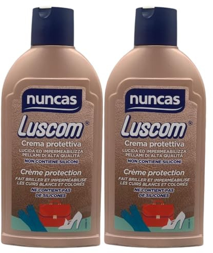Crema Protettiva Lucida ed Impermeabilizza Pellami di Alta Qualità, non Contiene Siliconi, 200ml (2 Unità)