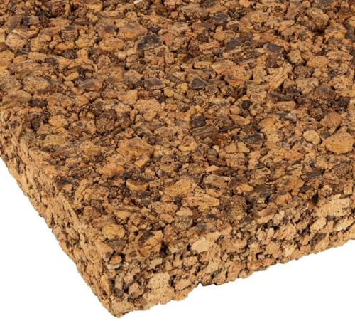 Plaque de liège isolante 1000 x 500 x 40 mm - Plaque d'isolation durable en liège pressé naturel pour une isolation phonique et thermique fiable dans les murs, les plafonds, les cloisons sèches et les