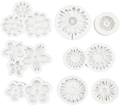 8pezziStampo in Silicone per Cioccolatini a Fiore 3D,Stampi In Silicone Per Candele,Mold per Decorazioni DIY a Forma di Fiore,Stampi Riutilizzabili,per Budini,Cubetti di Ghiaccio,Cioccolatini