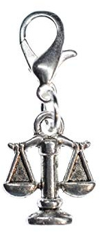 Miniblings Waage Justitia Sternzeichen Horoskop Charm Wiegen versilbert | Anhänger zum Kombinieren, in Berlin montiert, mit Libra