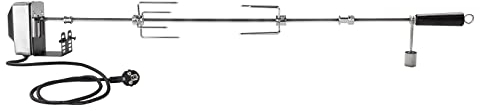 Universal Grillspieß mit Edelstahlmotor Motor 230V 4 Watt Spieß 100 cm für Grill