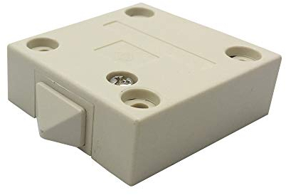 FUJIE Cupboard Door Switch White Surface Push To Break Door Light Switch 2A 250V Cabinet Door Light Control Switc Ligh Doo Switc 1 Pack