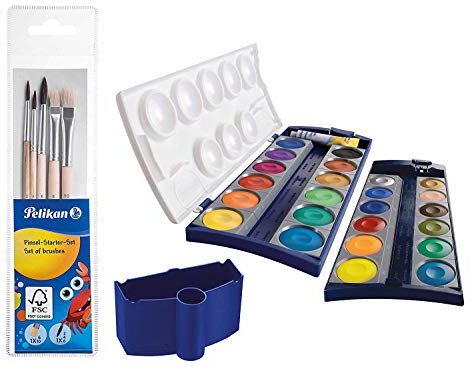Pelikan-Malset, 5er-Pinsel+k24+wasserbox