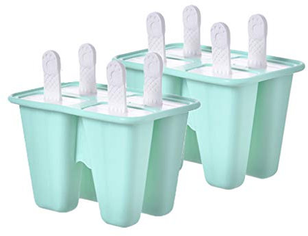 LPGY Molde Helado - Molde de Paleta de Hielo Reutilizable con Palos, Molde de Paleta de Silicona de Grado Alimenticio de 8 Piezas para Niños Adultos DIY Ice Pop Makers