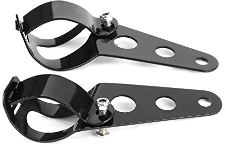 scheinwerferhalter gabel,Motorradscheinwerferhalterung,Motorrad Universal 35mm - 43mm Scheinwerferhalterung Gabel Scheinwerferhalter Scheinwerferhalterung