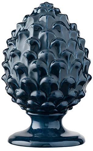 Baroni Home Farbiger sizilianischer Kiefernzapfen, Handbemaltes Porzellan Dekorativer Kiefernzapfen, Wohnzimmer- und Bürodekoration, (Navy Blau, 17x17x27 cm (XL))