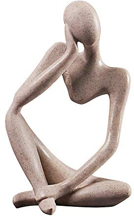 Hosoncovy Harz Denker Statue Denker Skulptur Denker Figur Denker Ornament Denken Männer Ornament Statue Geschenk Skulptur Dekoration für Home Office Bücherregal Schreibtisch Dekor (Richtiger Denker)