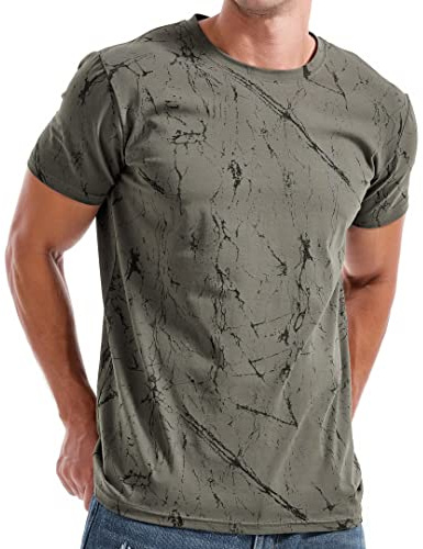 RONOMO Men's Round Neck Short Sleeved T-Shirt SH Grey XL