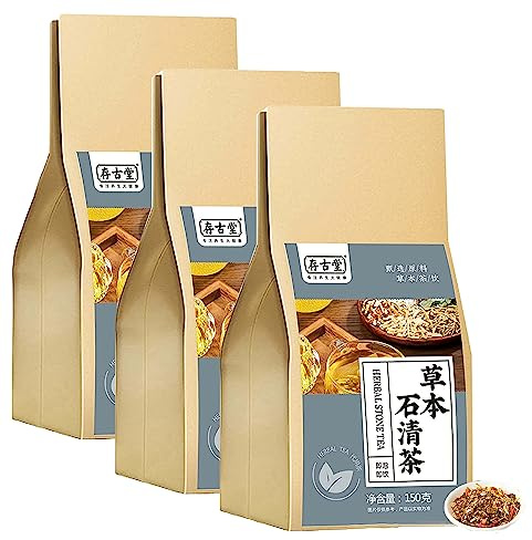 Tisane aux pierres aux herbes, tisane pour le foie, thé aux soins du foie pour la santé, thé aux 18 saveurs pour les soins du foie, thé aux herbes pour éliminer les pierres (3BOX)