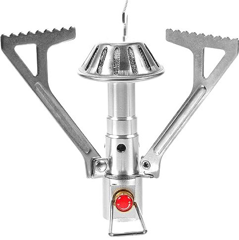 Kisangel 2pcs Portable Mini Stainless Steel Camping Stove Folding Gas Cooker for Outdoor Picnic Lightweight Camping Stove