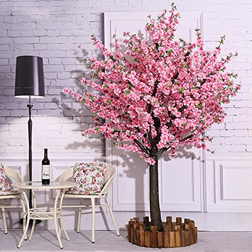 Künstlicher Kirschblütenbaum, Japanischer Kirschblütenbaum, Simulation Roter Blütenbaum, Sakura-Baum, Kirschblütenbaum, Fake-Baum Indoor Outdoor,A,1.8X1.2M
